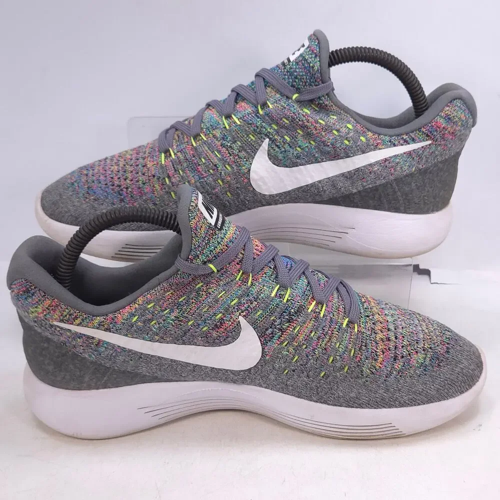 Nike Lunarepic Flyknit 2 Athletic Runnning Shoe Womens Size 8.5 863780-003 Multi
